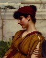 Eine klassische Schönheit im Profil Neoclassicist Dame John William Godward